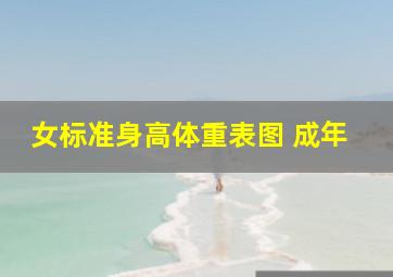 女标准身高体重表图 成年